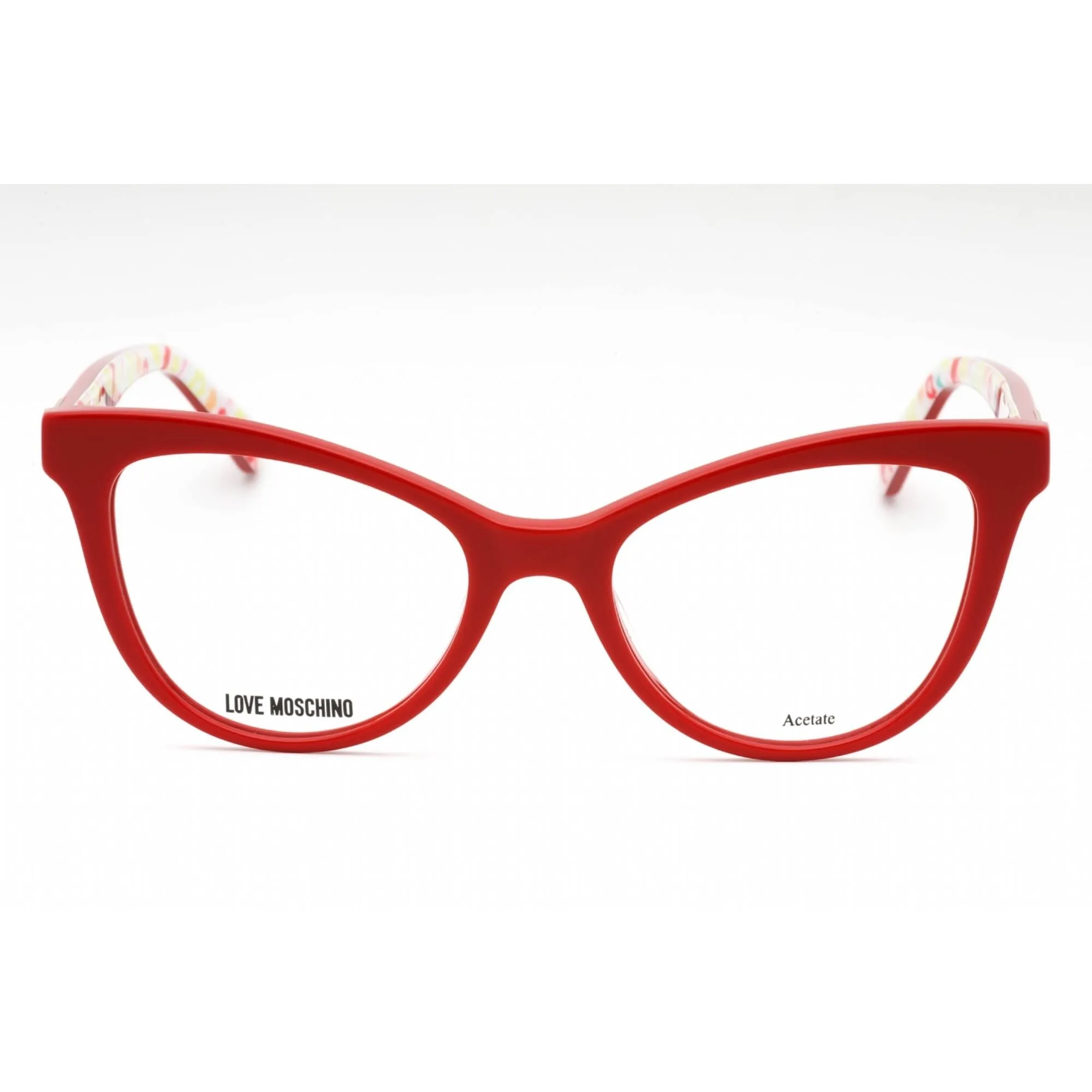 Moschino Love Women's Eyeglasses - Red Acetate Cat Eye Full Rim Frame | MOL576 C9A