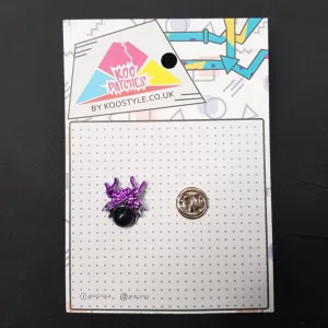 MP0140B - Purple Black Spider Metal Pin Badge