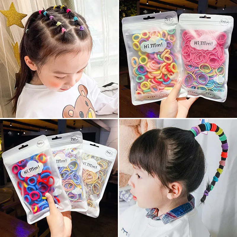 Multicolor Kids Ponytail Holder Rubber Bands