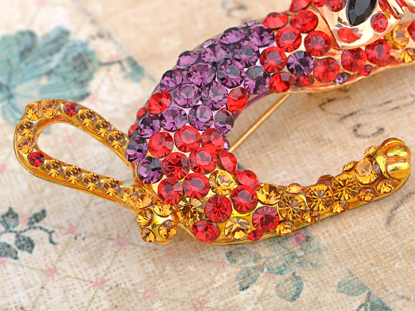 Multicolored Colorful Meow Cat Kitty Brooch Pin