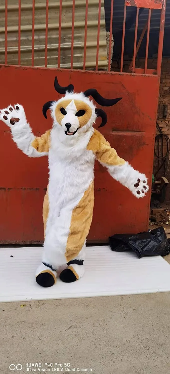 Muscle Horn Goat Sheep Fursuit Kigurumi Furry Costumes Furries