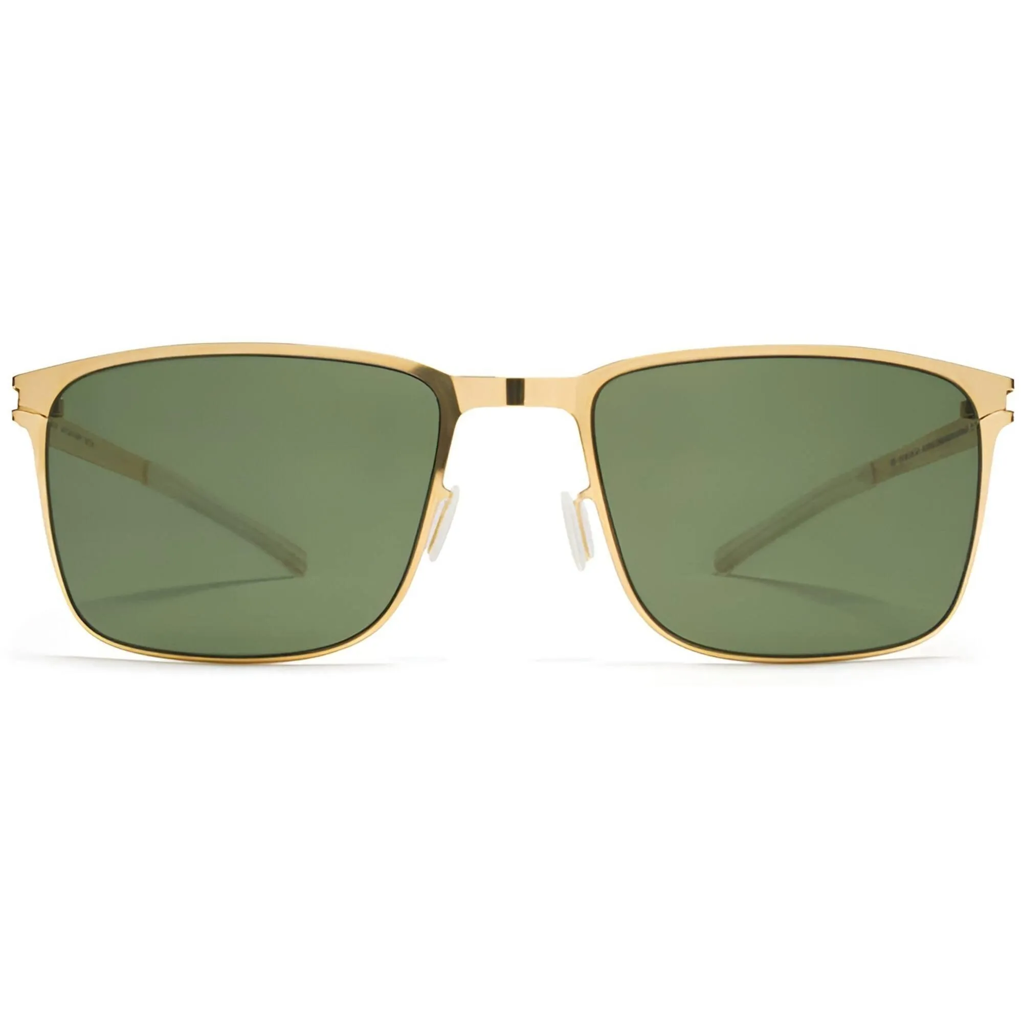 Mykita Men's Sunglasses - Glossy Gold Metal Frame Fern Polarized Lens | YANIR GG_FN P