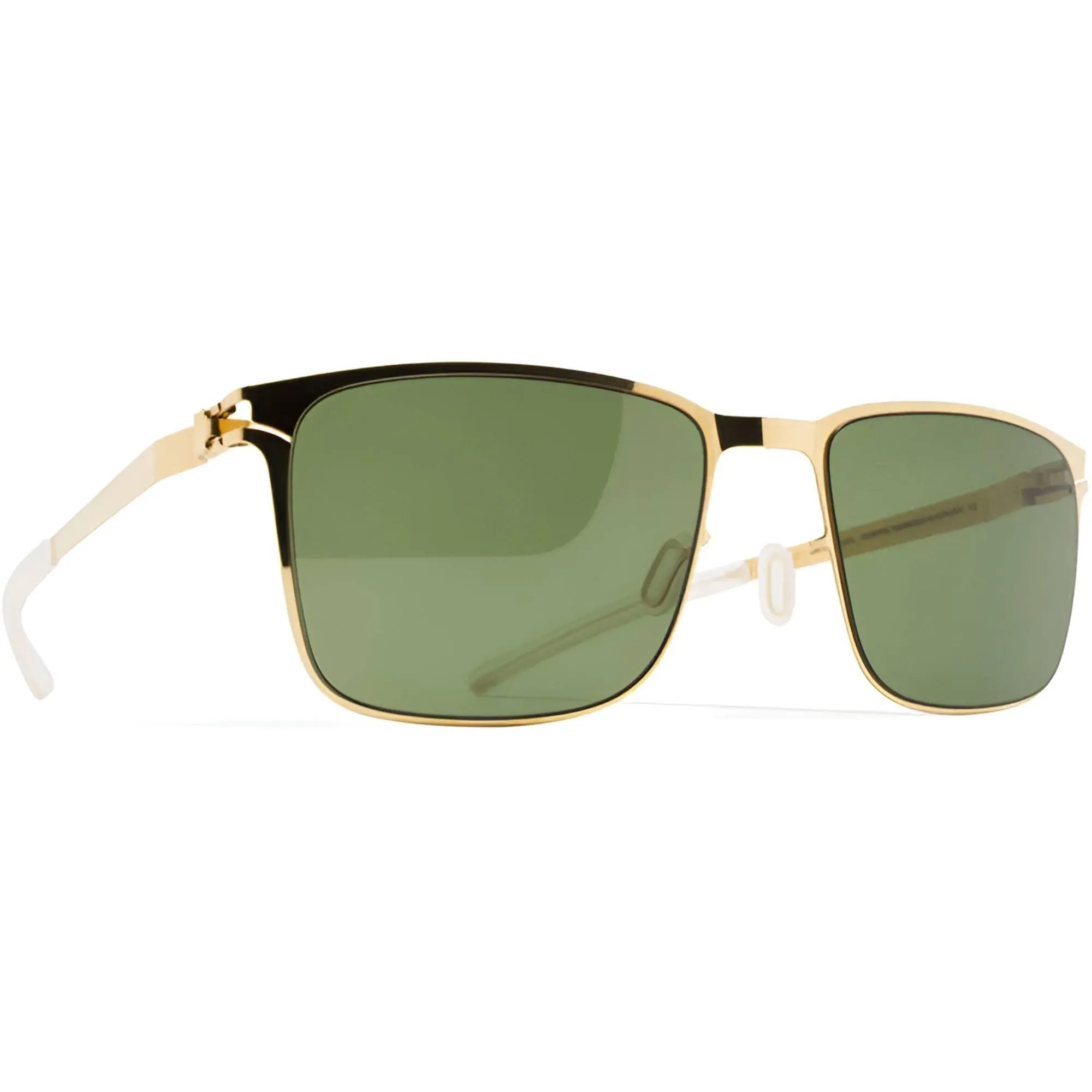 Mykita Men's Sunglasses - Glossy Gold Metal Frame Fern Polarized Lens | YANIR GG_FN P