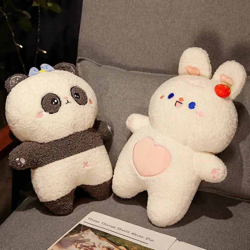 New 40CM Adorable Rabbit Pig Panda Frog Stuffed Cartoon Animals Appease Toy Doll For Boys
