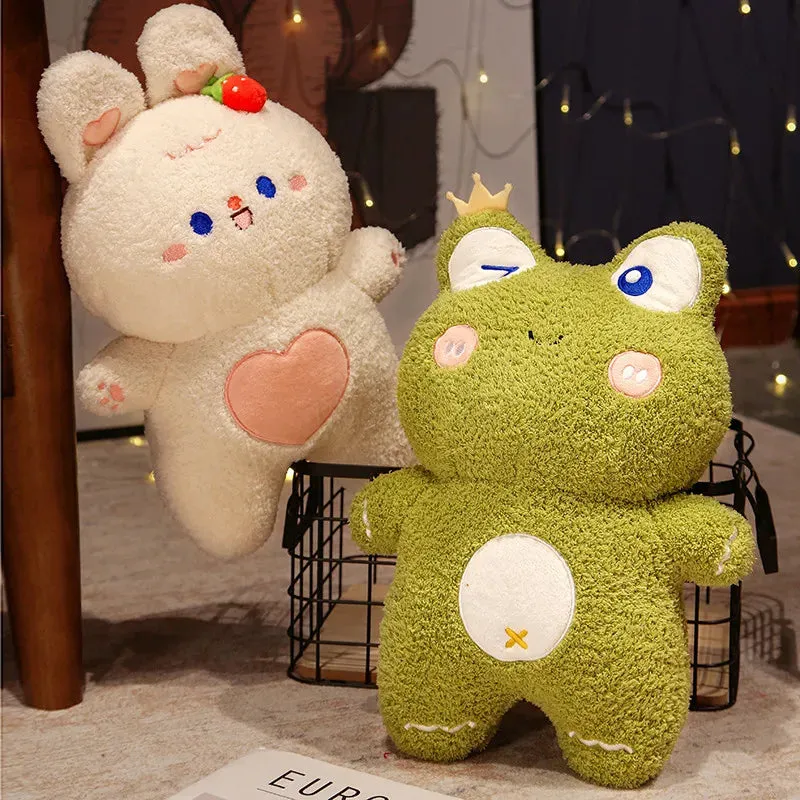 New 40CM Adorable Rabbit Pig Panda Frog Stuffed Cartoon Animals Appease Toy Doll For Boys