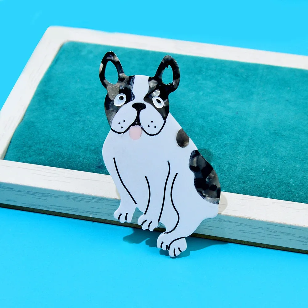 New Arrival Cute Acrylic Dog And Cat Brooches For Women