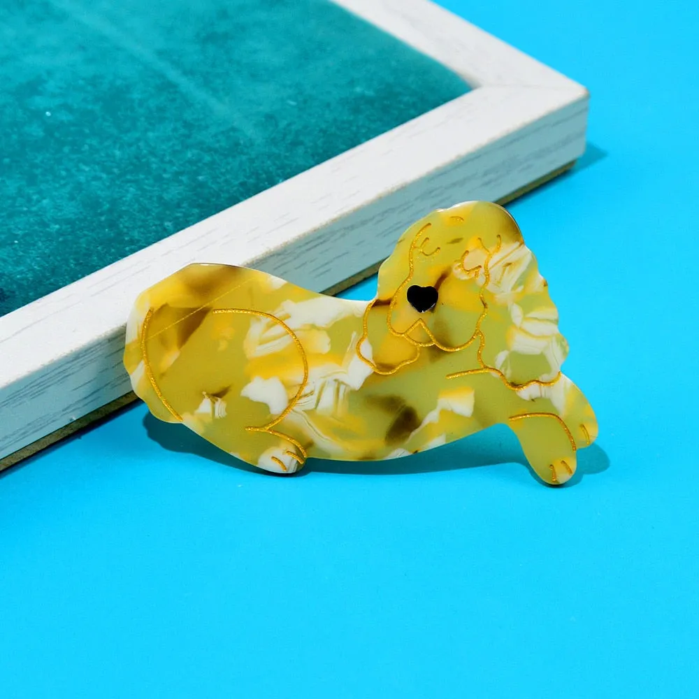 New Arrival Cute Acrylic Dog And Cat Brooches For Women