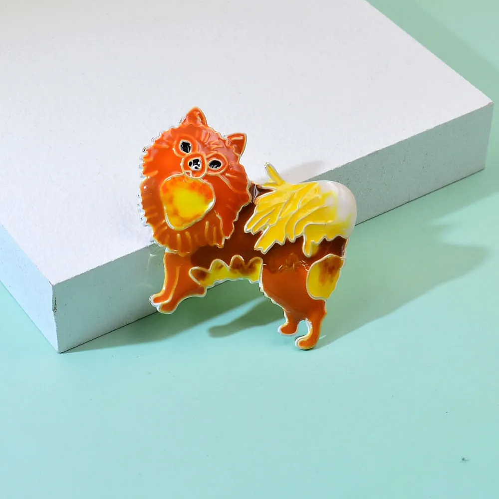 New Arrival Enamel Cute Dog Brooch Puppy Pin Brooches For Kids Women