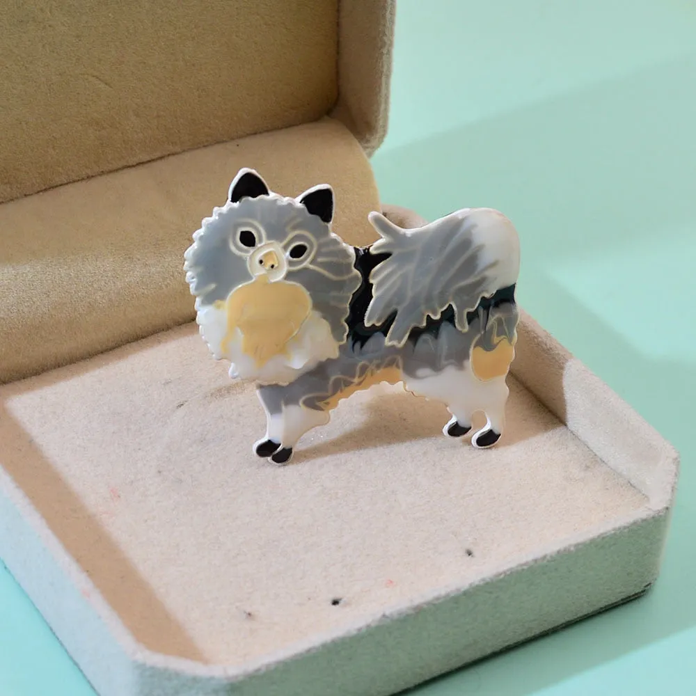 New Arrival Enamel Cute Dog Brooch Puppy Pin Brooches For Kids Women