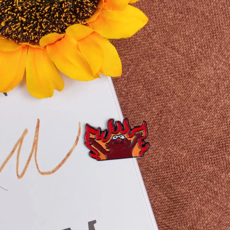 New Hellfire  Amon Brooch Personalized Clothes Hat Pin Metal Badge Accessories
