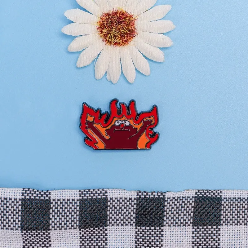 New Hellfire  Amon Brooch Personalized Clothes Hat Pin Metal Badge Accessories