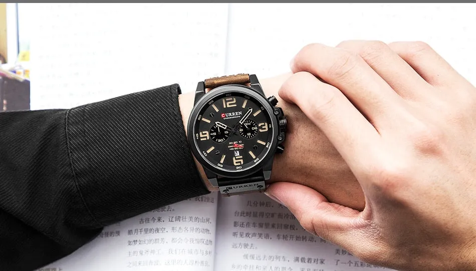 New Men Wristwatch CURREN Top Brand Luxury Mens Quartz