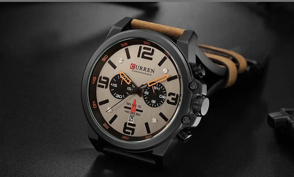 New Men Wristwatch CURREN Top Brand Luxury Mens Quartz
