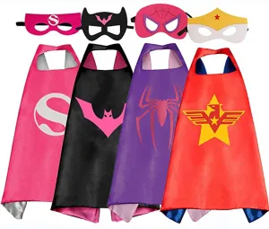 New Mizzuco Kids Costumes 4PCS Superhero Capes for Kids Dress Up