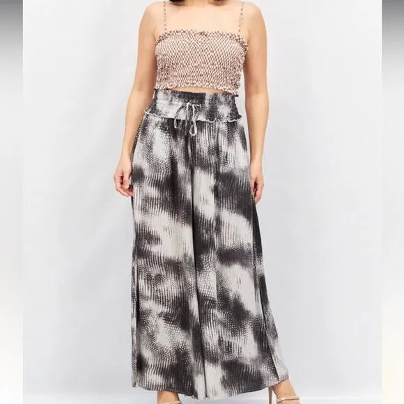 *NEW* MUCHE ET MUCHETTE Wide Leg Snake Print Palazo Pants One Size