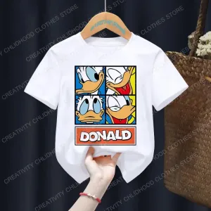 New Summer Minnie Kids T-shirt Kawaii Disney T Shirt Mickey Mouse Anime Cartoon Casual Vintage Baby Clothes Girl Boy Top Tee X3250955