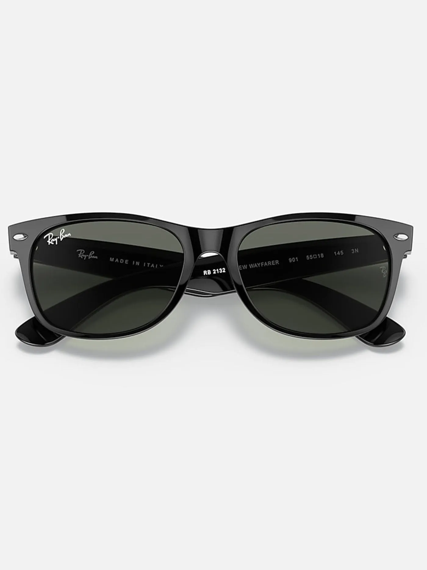 New Wayfarer Matte Black/Green Classic G-15 Sunglasses