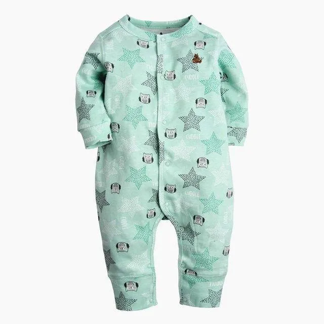 Newborn Baby Boy Girl Cartoon Car Romper
