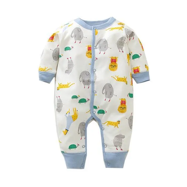 Newborn Baby Boy Girl Cartoon Car Romper