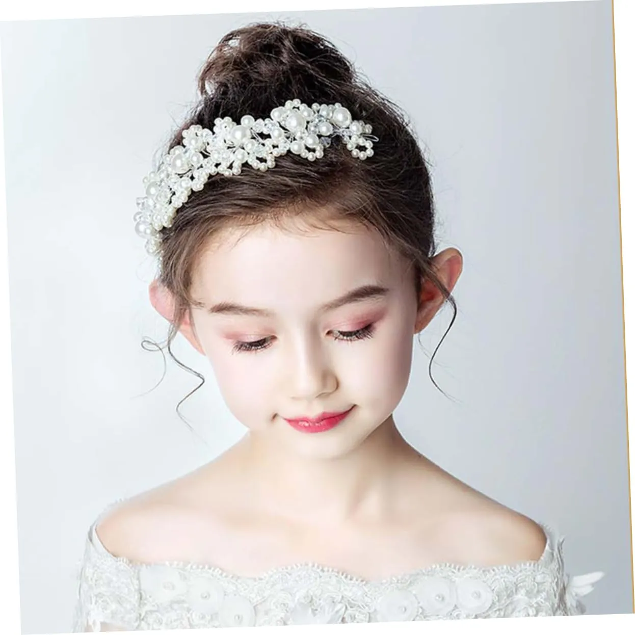 NOLITOY 2pcs Pearl Bride Headband Wedding Hair Accessories Sparkle Headbands for Women