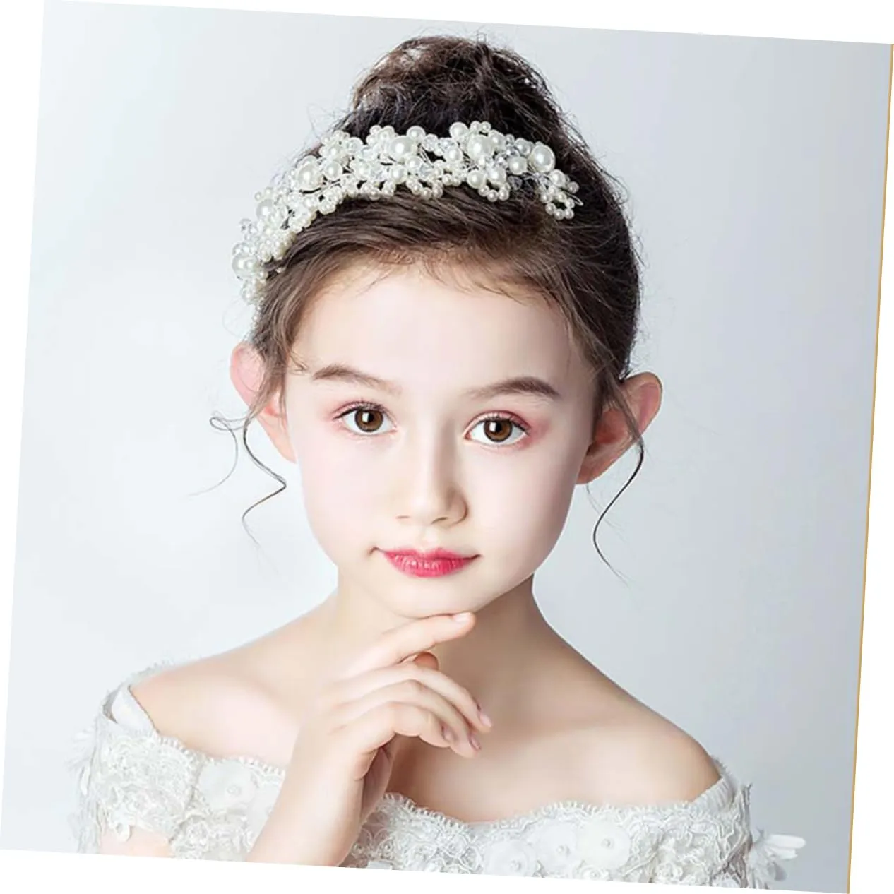 NOLITOY 2pcs Pearl Bride Headband Wedding Hair Accessories Sparkle Headbands for Women