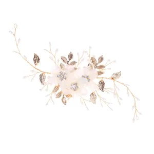 NOLITOY Chic Bridal Headpiece Flower Pearl Rhinestone Headband Perfect for Wedding Party Special Occasions