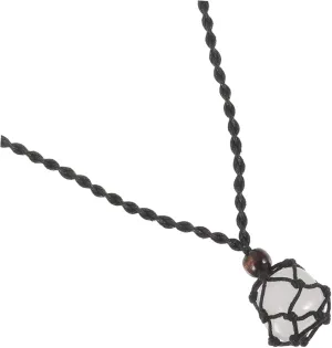 NOLITOY Crystal Stone Pendant Necklace Adjustable Woven Rope Sweater Chain Jewelry for Women and Men Unique Natural Gemstone Accessory Comfortable to Wear present Choice
