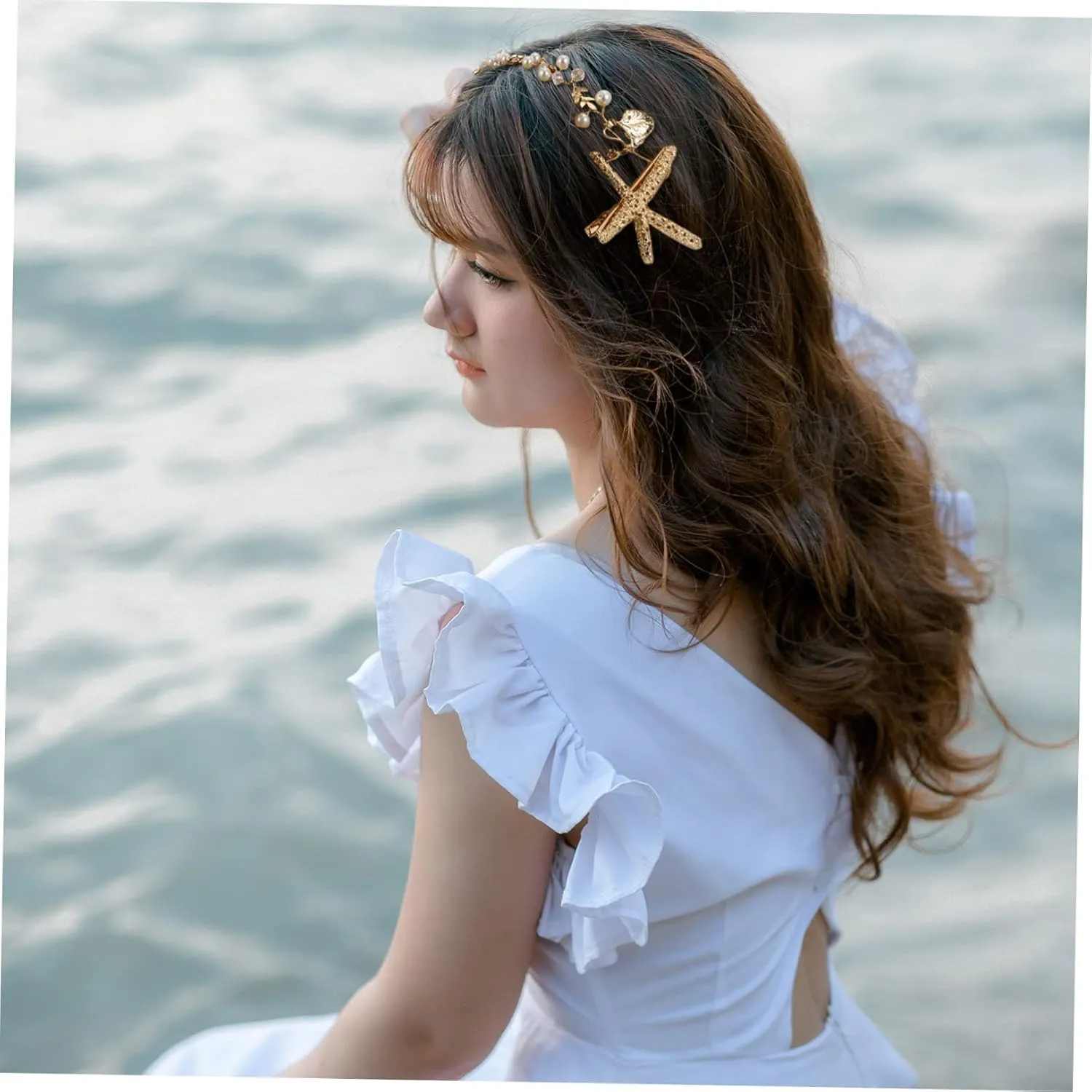 NOLITOY Pearl Headband for Women Girls Beach Hair Hoop Fashion Jewelry Accessories Alloy Rhinestone Headb