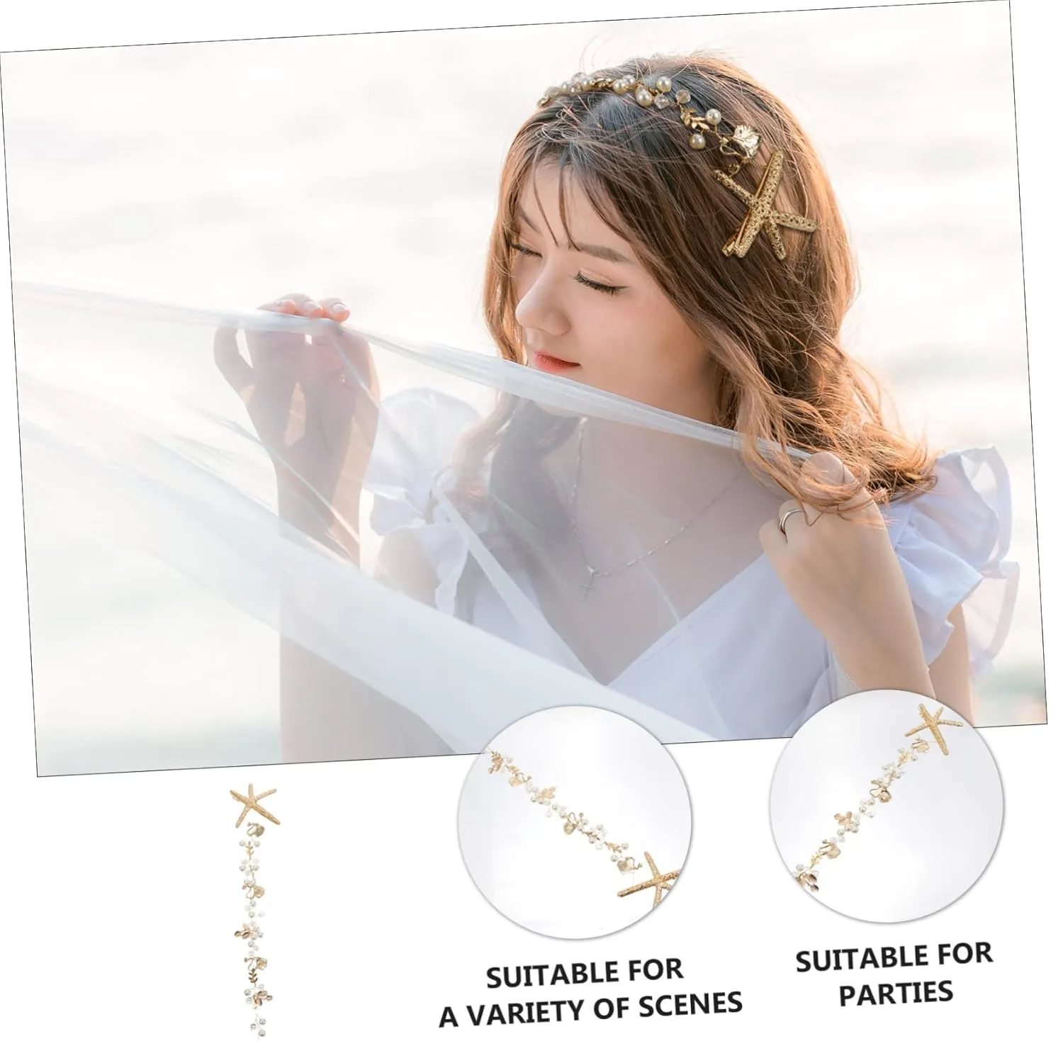 NOLITOY Pearl Headband for Women Girls Beach Hair Hoop Fashion Jewelry Accessories Alloy Rhinestone Headb