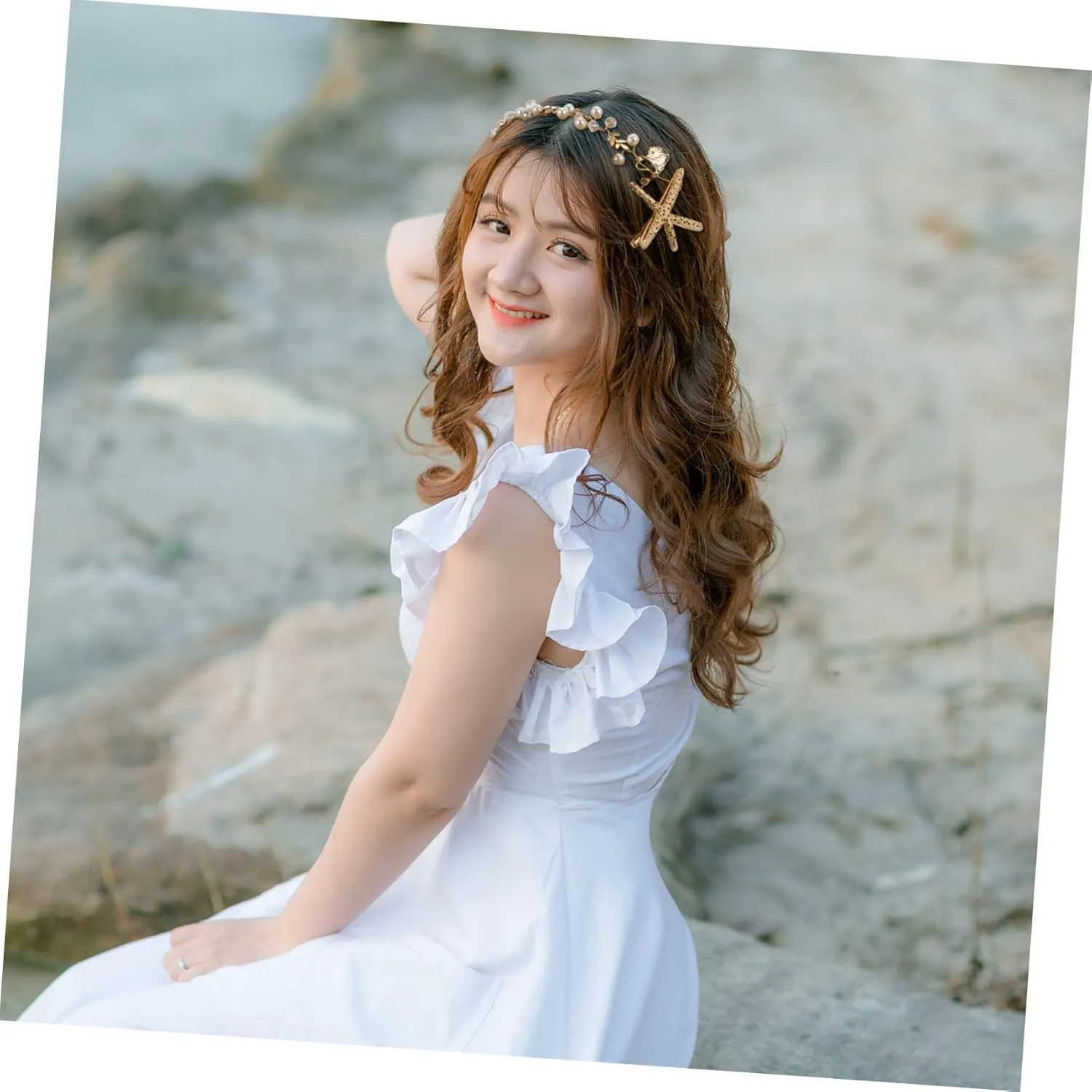 NOLITOY Pearl Headband for Women Girls Beach Hair Hoop Fashion Jewelry Accessories Alloy Rhinestone Headb
