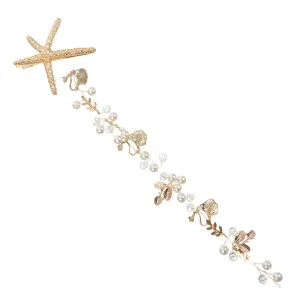 NOLITOY Pearl Headband for Women Girls Beach Hair Hoop Fashion Jewelry Accessories Alloy Rhinestone Headb