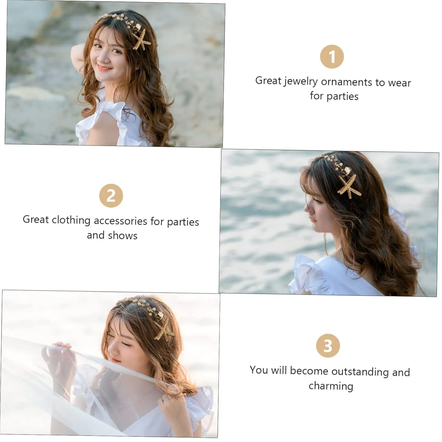 NOLITOY Pearl Headband for Women Girls Beach Hair Hoop Fashion Jewelry Accessories Alloy Rhinestone Headb