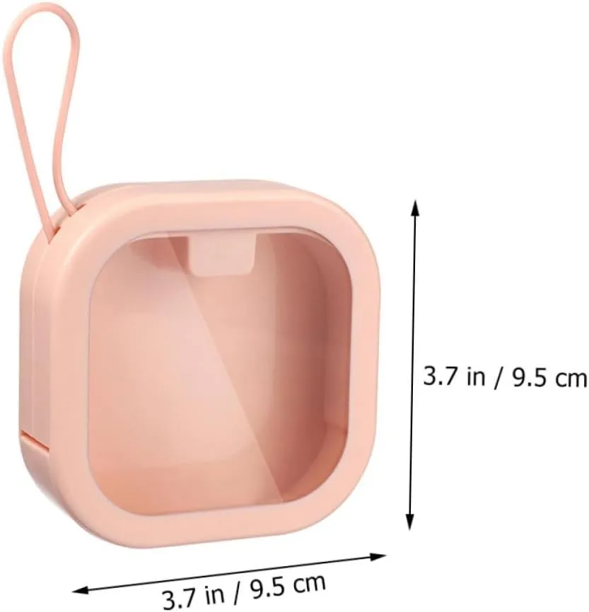 NOLITOY Small Hair Tie Holder Organizer Hair Accessories Organizer Box Stylish Square Abs Tpe