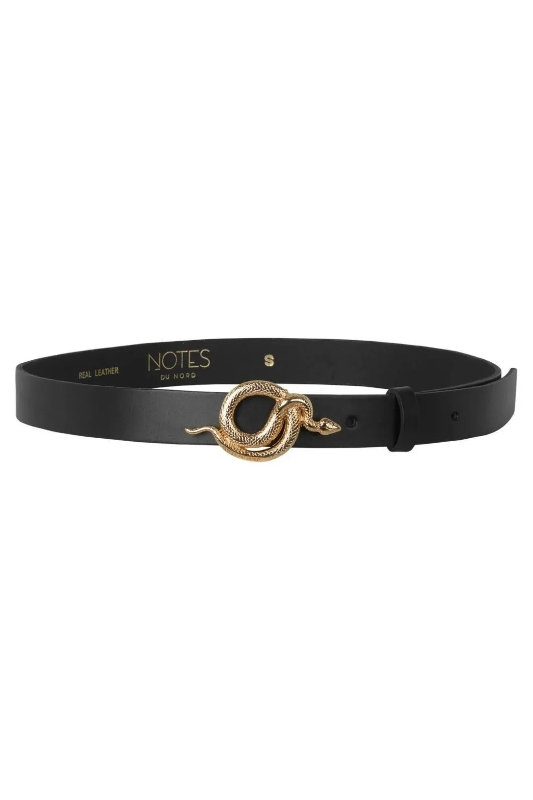 Notes Du Nord Paxton Leather Belt - Black Gold