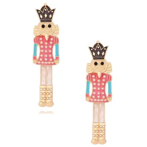 Nutcracker Pearl Alloy Earrings