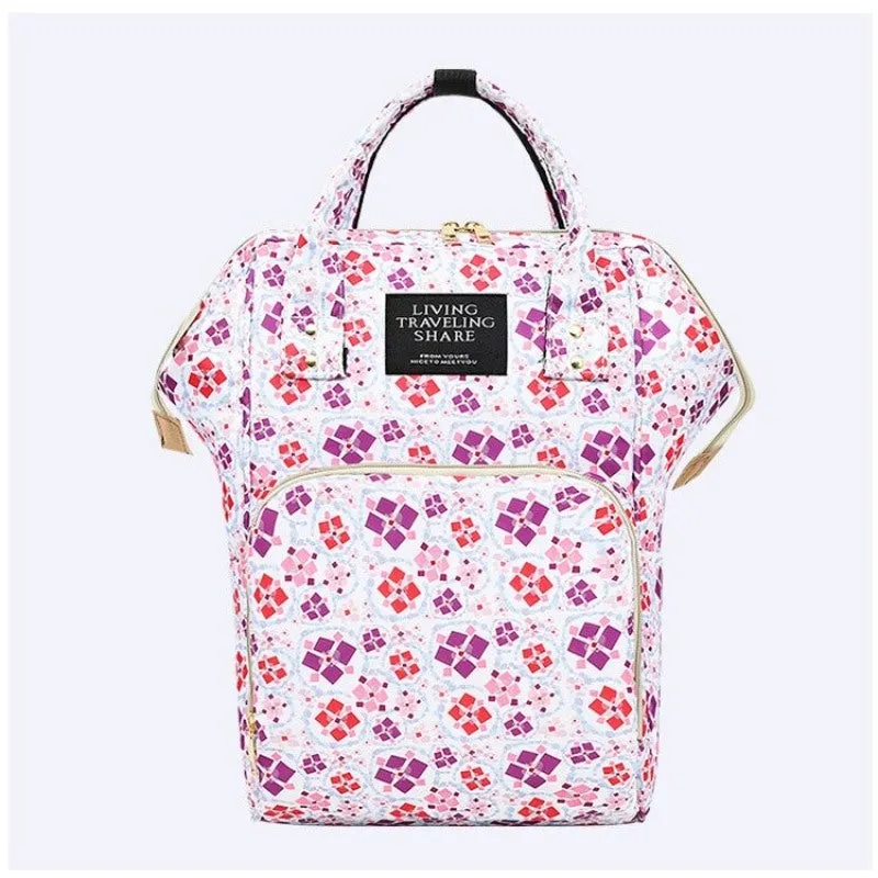Nylon Female Mommy Baby Backpack