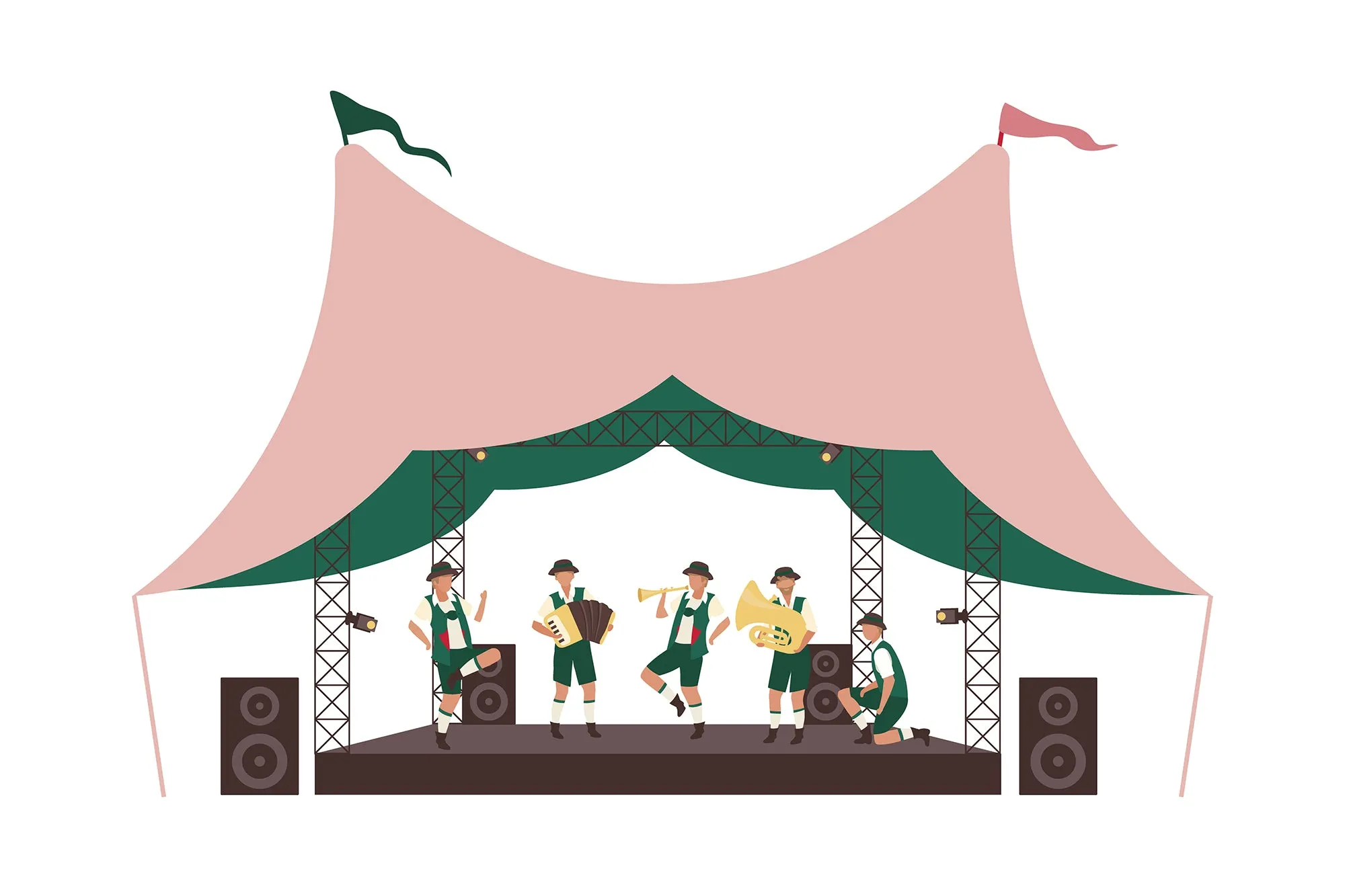 Oktoberfest flat vector illustration bundle