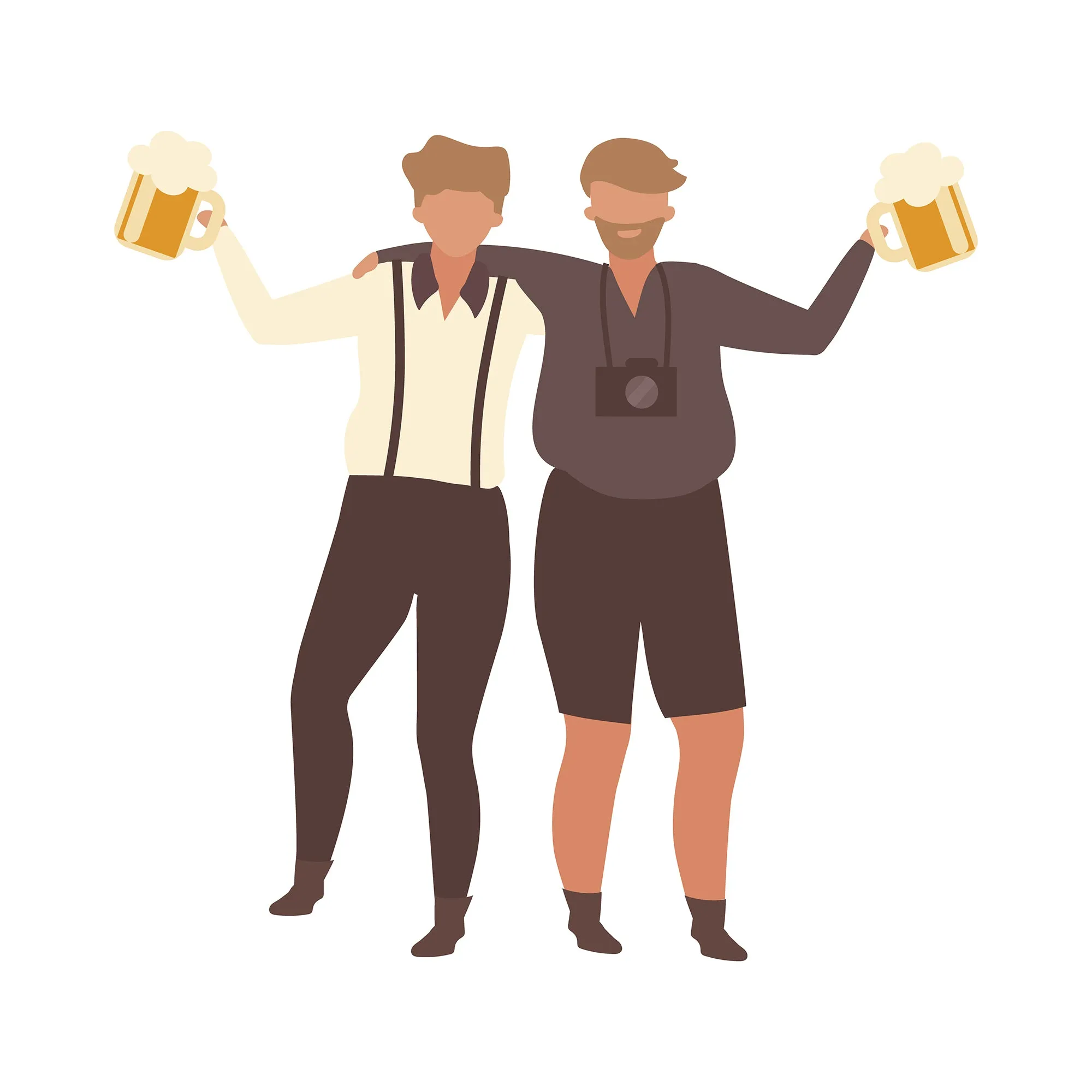Oktoberfest flat vector illustration bundle