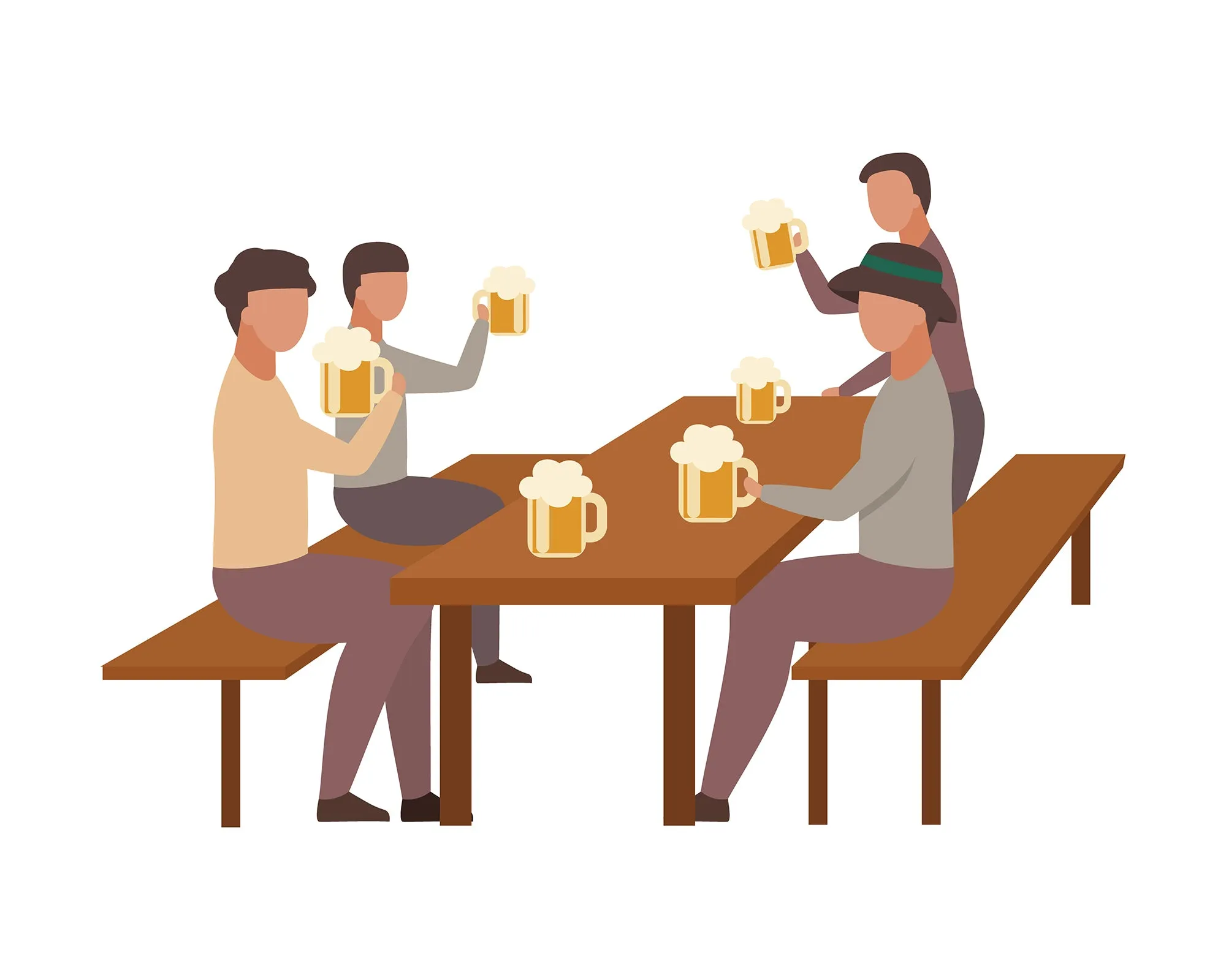 Oktoberfest flat vector illustration bundle