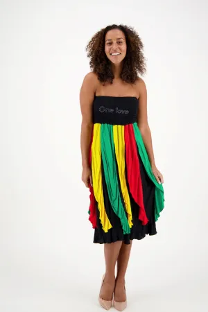 One Love Rasta Dress R478