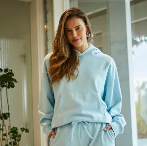 Oversized Fleece Hoodie - Chambray