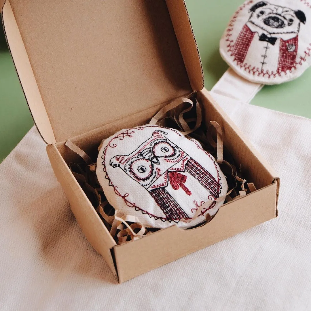 Owl Artisan Embroidered Pin [CLEARANCE]