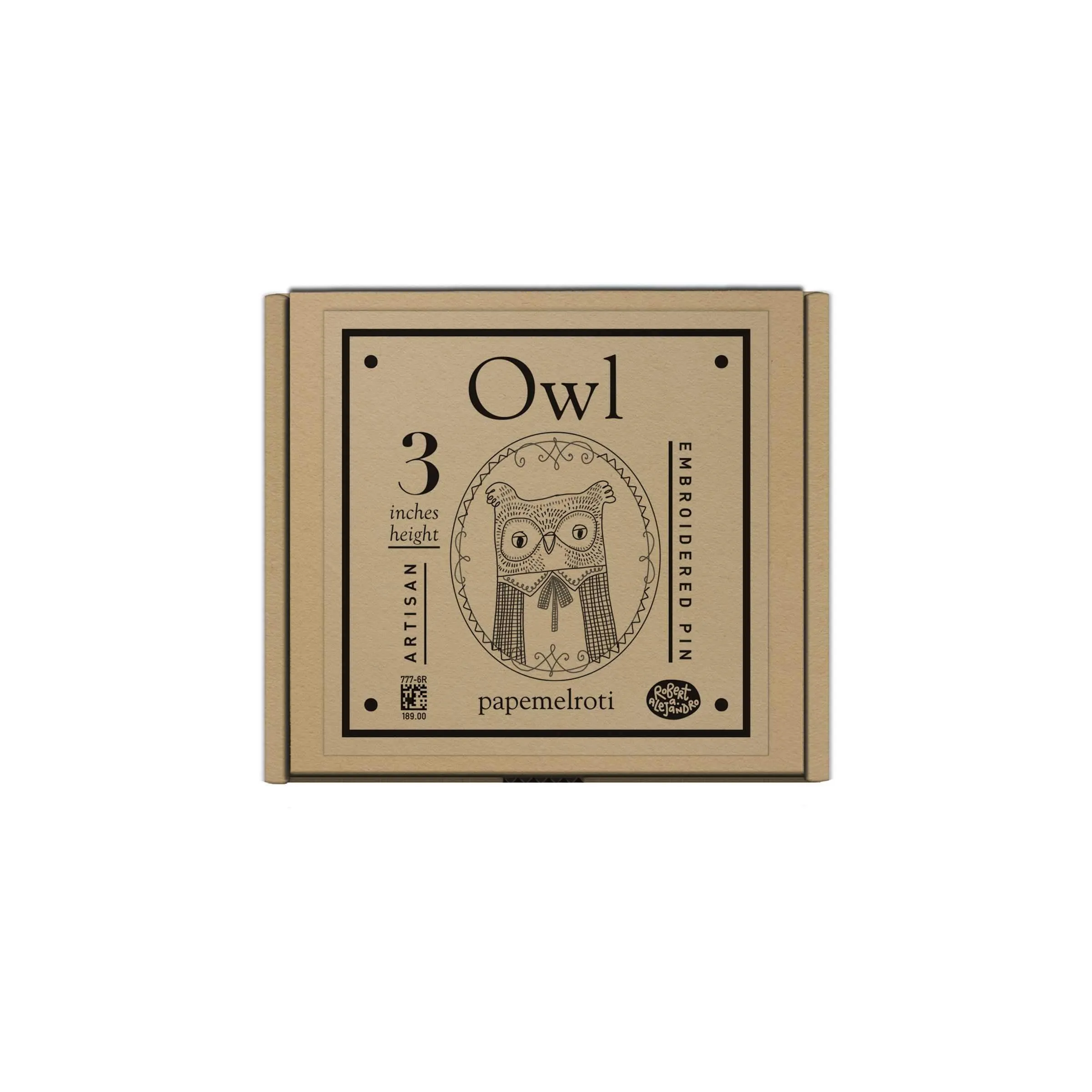 Owl Artisan Embroidered Pin [CLEARANCE]