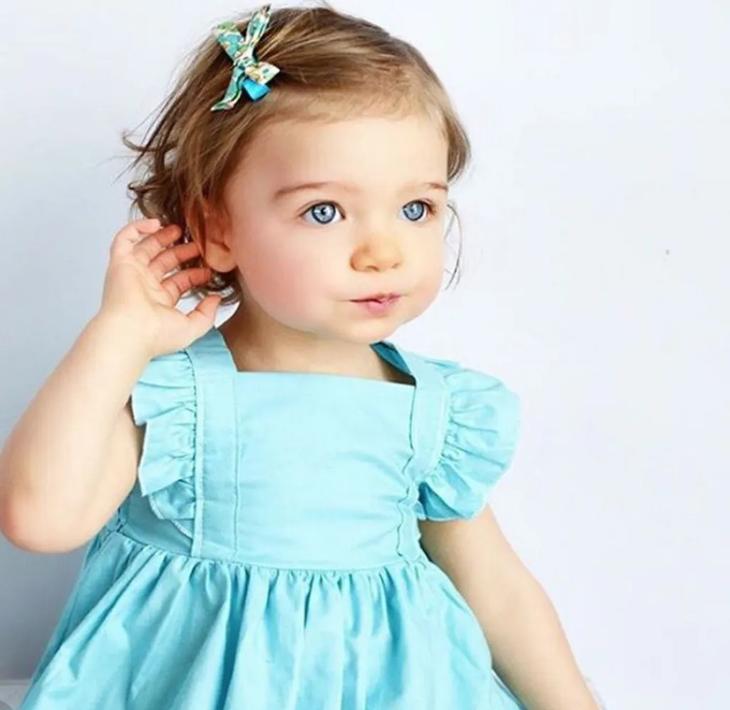 Paire de Barrettes à Nœud en Liberty - Mauvey Blue - PETIT PRIX