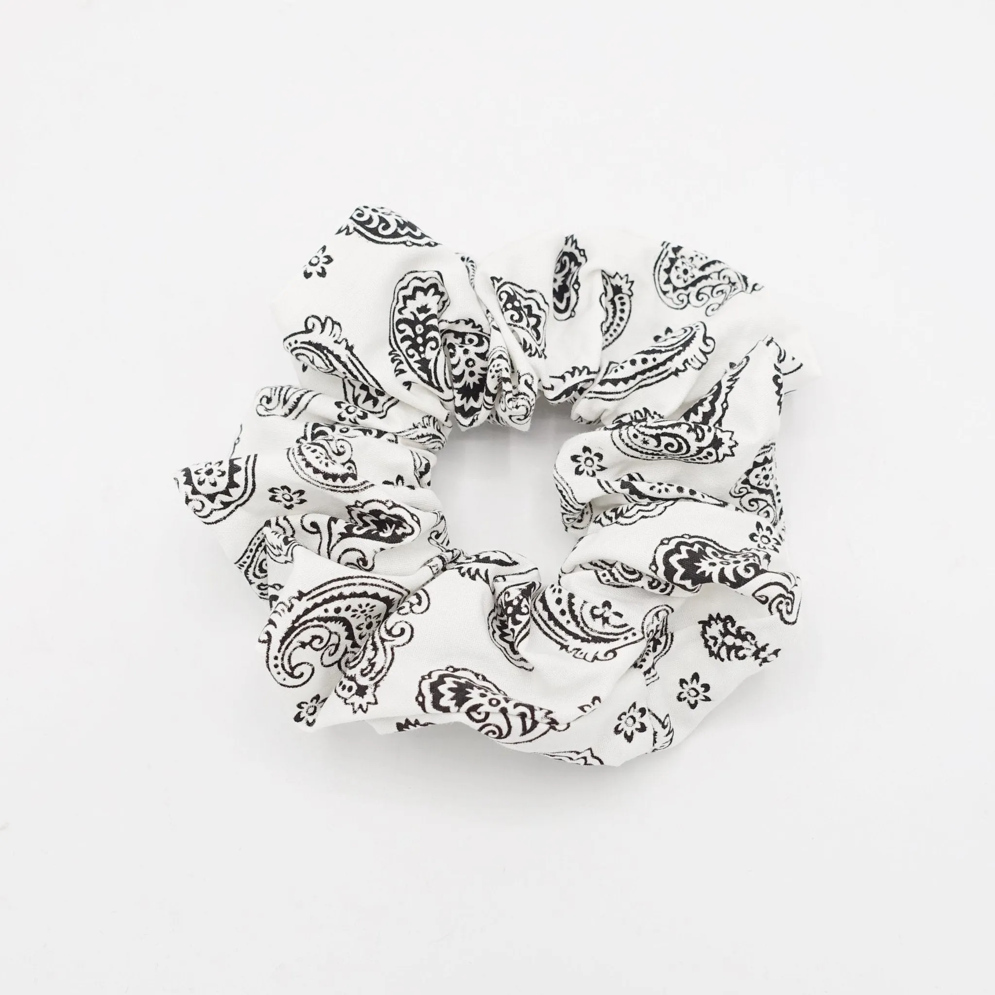 paisley print scrunchies casual hair elastic scrunchie for women
