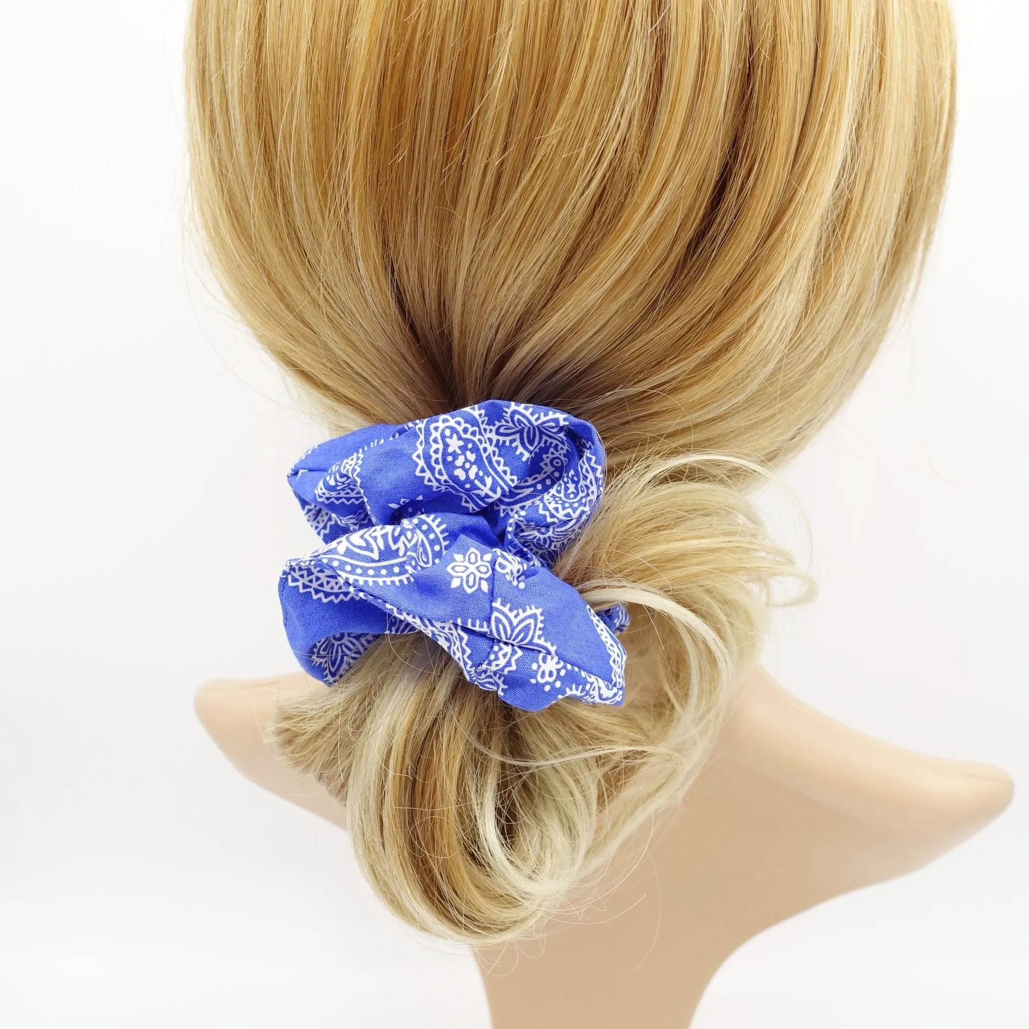 paisley print scrunchies casual hair elastic scrunchie for women
