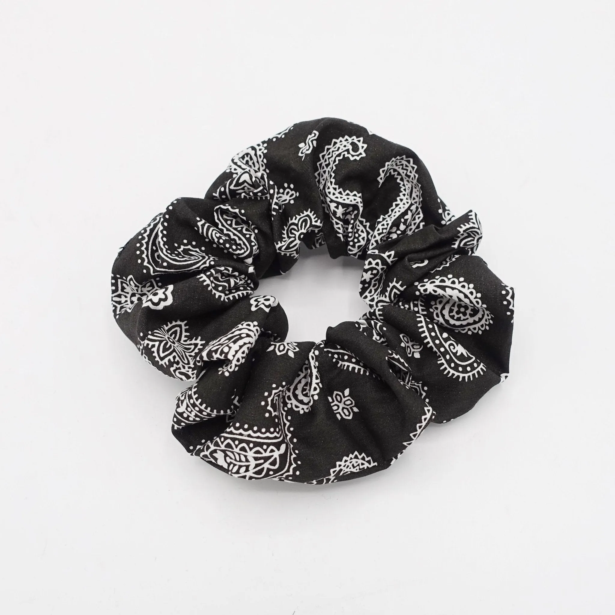 paisley print scrunchies casual hair elastic scrunchie for women