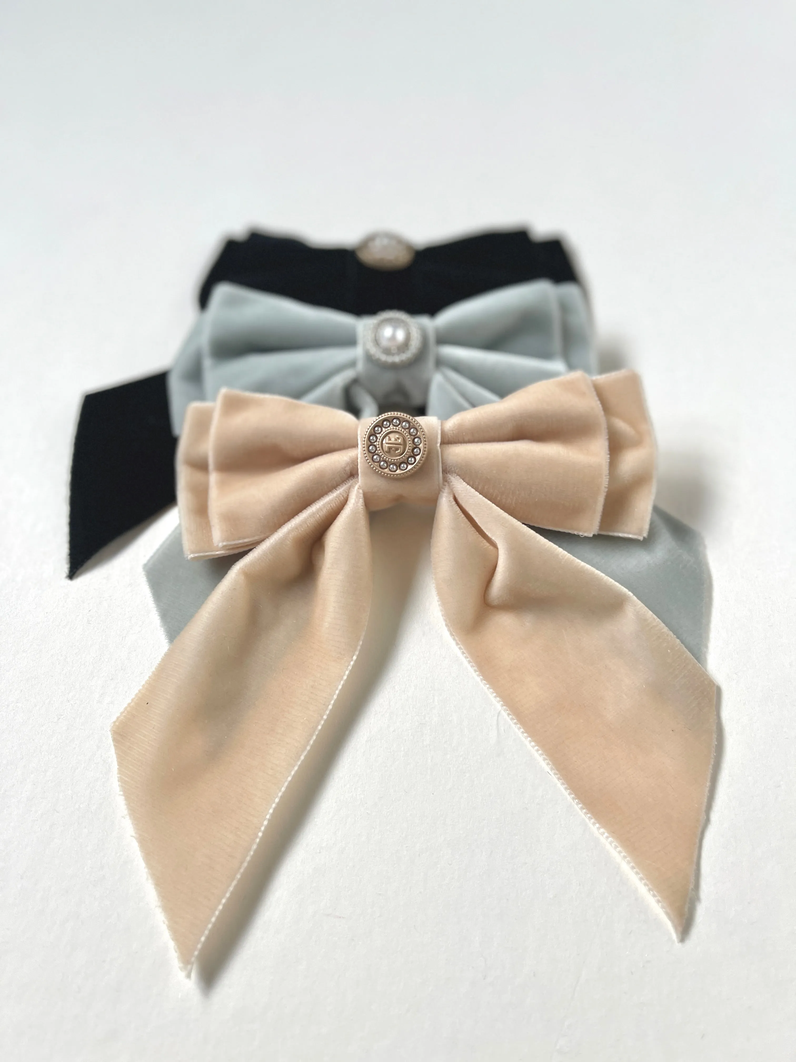 Parisienne Chic Bow | Oversize Velvet Short Bow | Classic Sophistication | Luxury Designer Hair Bow | Made to Order