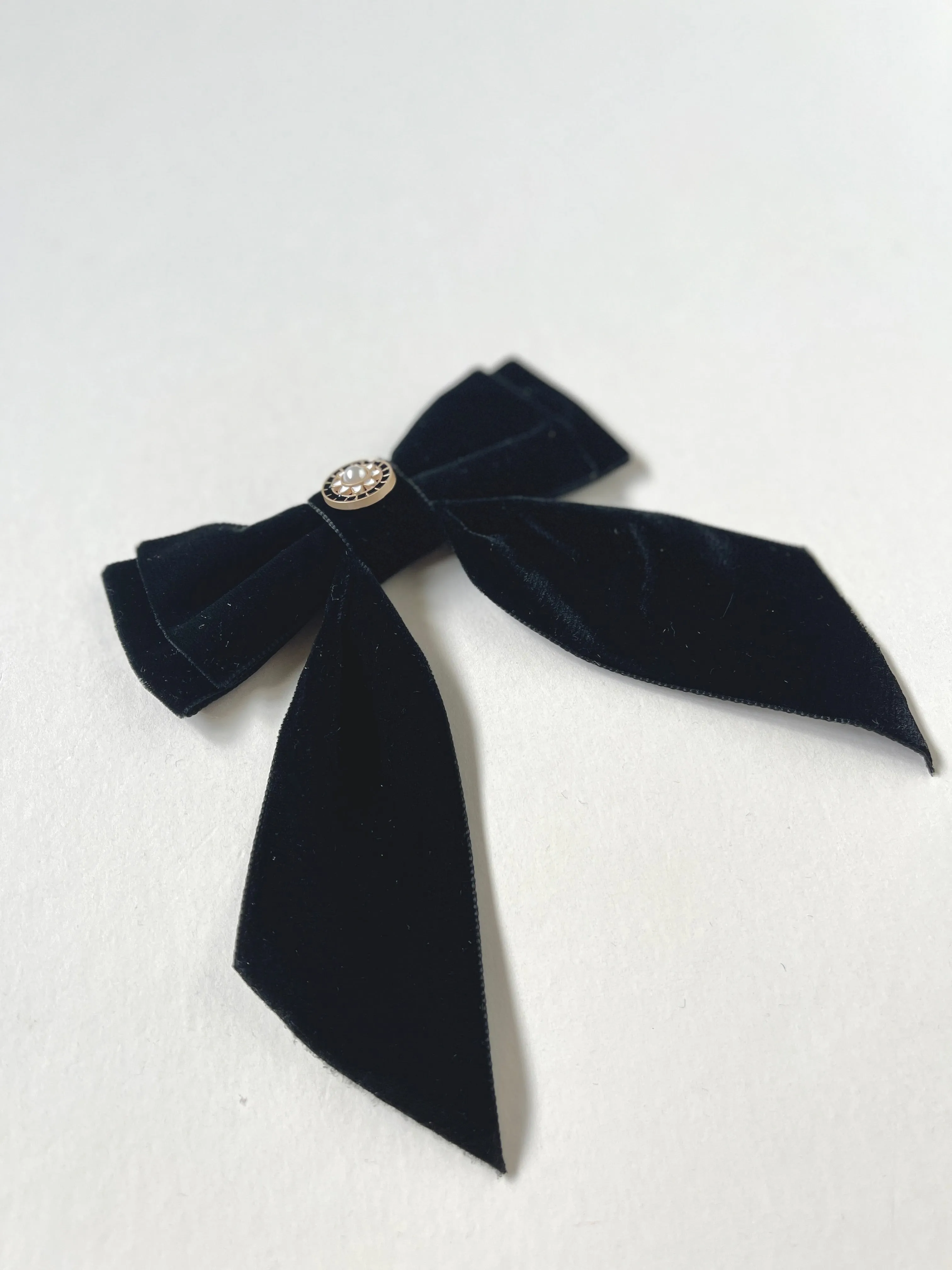 Parisienne Chic Bow | Oversize Velvet Short Bow | Classic Sophistication | Luxury Designer Hair Bow | Made to Order