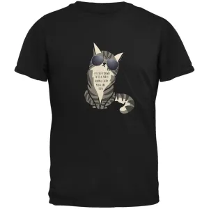 Party Animal Meow And Then Cat Black Youth T-Shirt